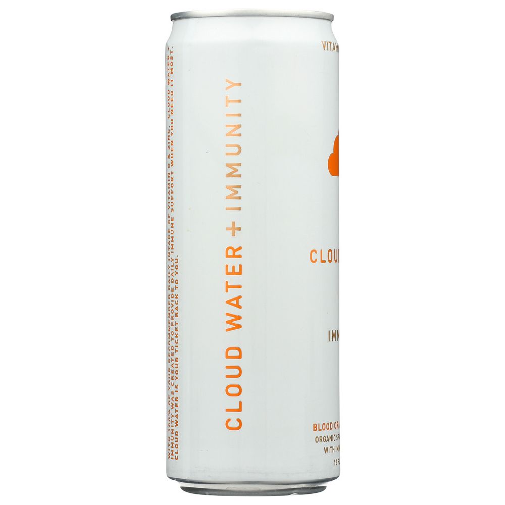 CLOUD WATER IMMUNITY: Blood Orange & Coconut Sparkling Water, 12 fo